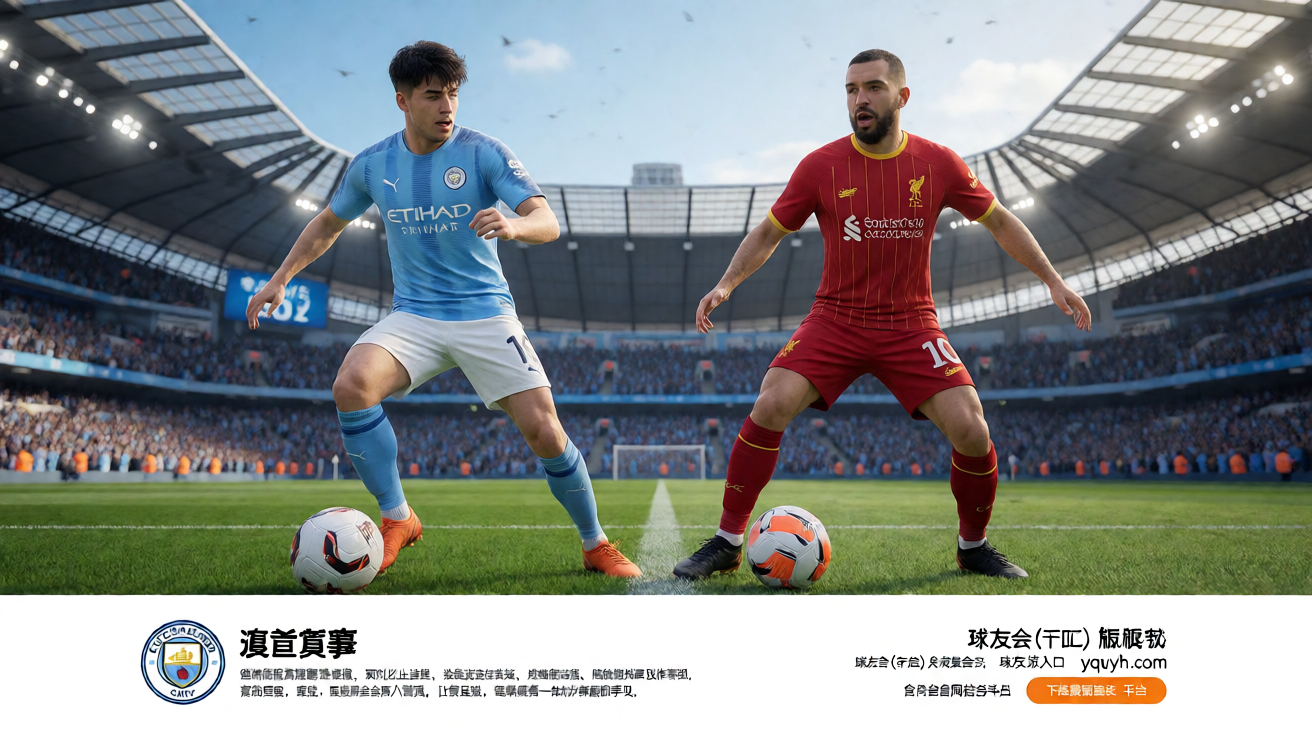 球友会体育场馆直播画面，展示大型足球赛事现场